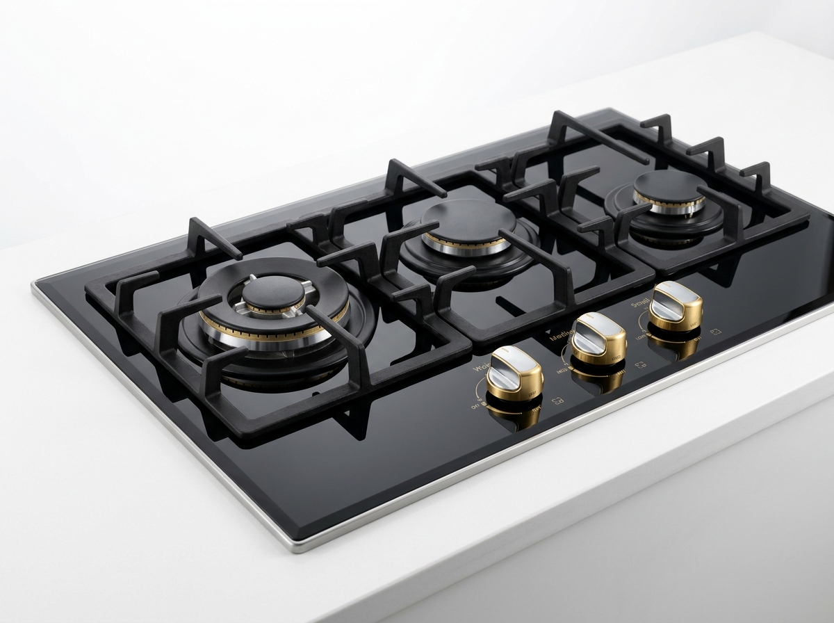 MUMAG 3-Burner Inbuilt CNG Tabletop Cooker